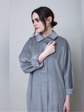 Rachel Comey Gray Marcelino Maxi Shirt Dress
